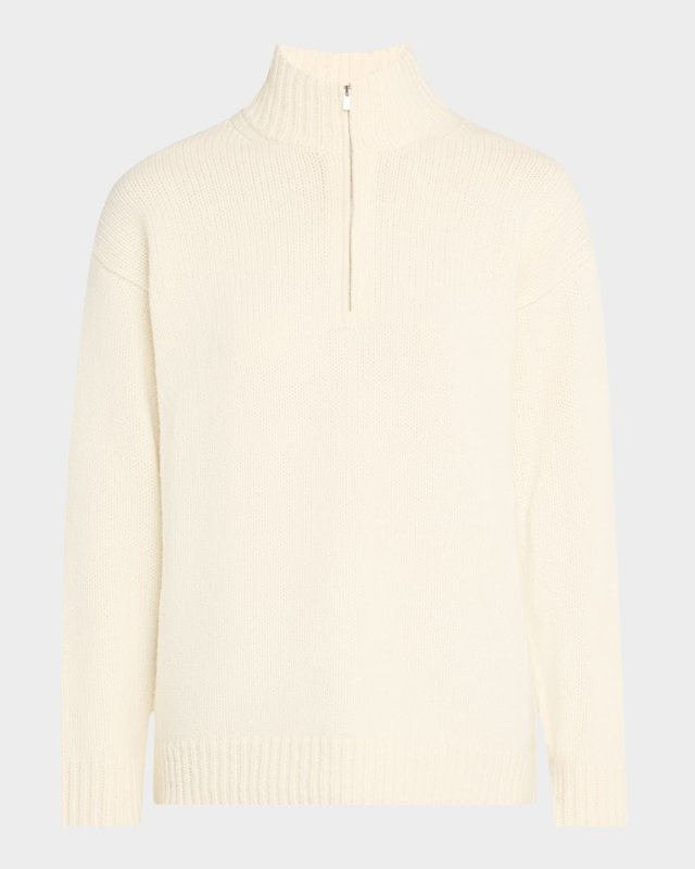 Half-Zip Wool-Cashmere Pullov